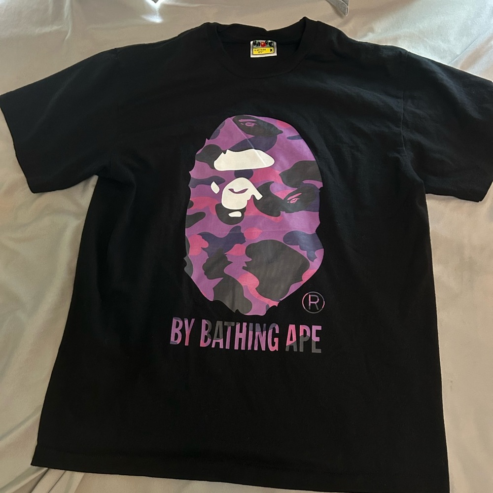 BAPE Black and Purple Graphic Tee